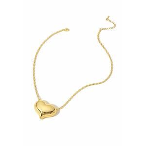 Puffy Heart Pendant Necklace | Gold or Silver | Minimal Jewelry